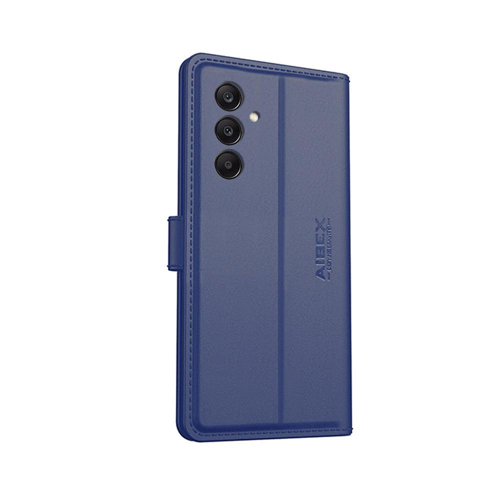 Samsung Galaxy S24 5G Aibex PU Leather Flip Cover Foldable Stand & Pocket Magnetic Closure - Aibex
